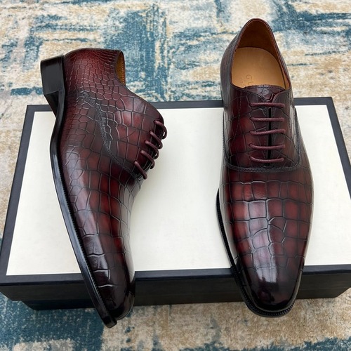 Gucci Hand-Polished Calfskin Derby Calfskin Leather Black Dress Shoes 구찌 핸드폴리시드 카프스킨 더비 카프스킨 레더 블랙 드레스 슈즈