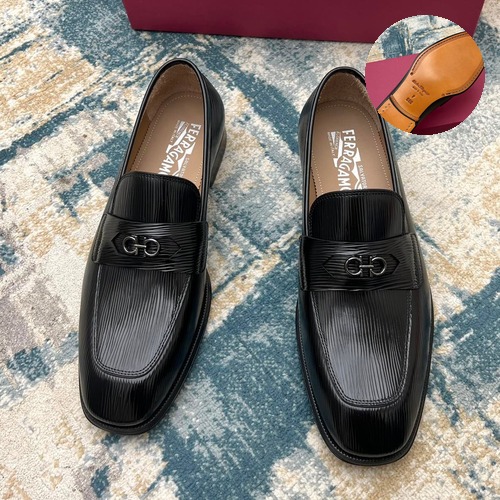 Fendi Calfskin Buckle Derby Calfskin Leather Black Dress Shoes 펜디 송아지가죽 버클 더비 송아지가죽 블랙 드레스 슈즈