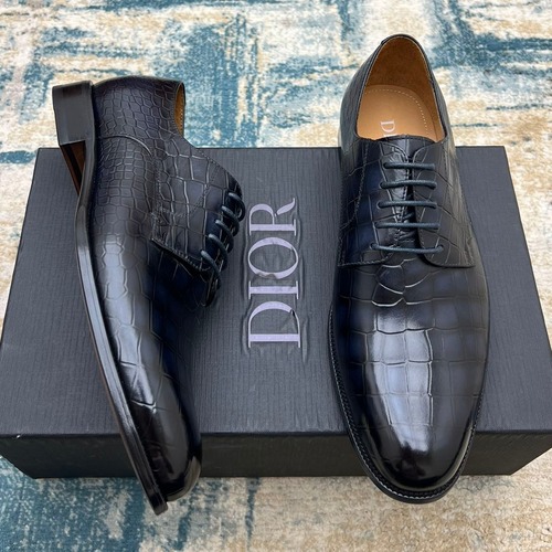 Dior Hand-Polished Calfskin Derby Calfskin Leather Dress Shoes 디올 핸드폴리시드 송아지가죽 더비 송아지가죽 드레스 슈즈