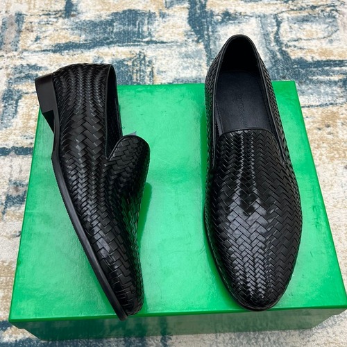 Bottega Veneta Intrecciato Calfskin Derby Calfskin Leather Black Dress Shoes 보테가 베네타 인트레치아토 송아지가죽 더비 송아지가죽 블랙 드레스 슈즈
