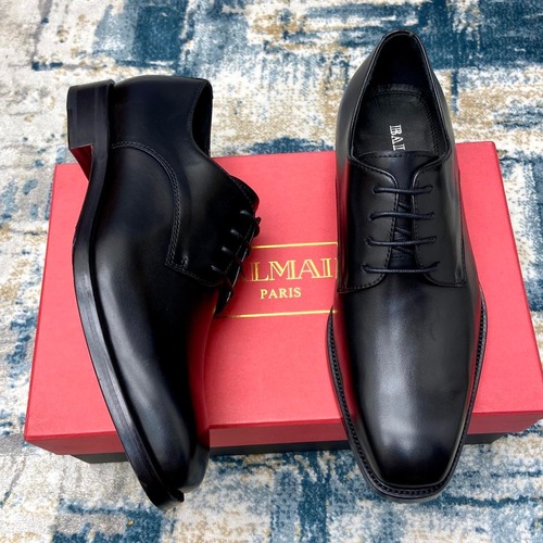Balmain Calfskin Dress Derby Calfskin Leather Black Dress Shoes 발망 송아지가죽 드레스 더비 송아지가죽 블랙 드레스 슈즈