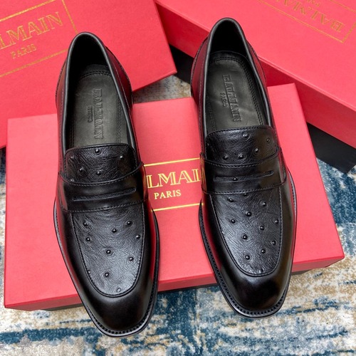 Balmain Calfskin Dress Derby Calfskin Leather Black Dress Shoes 발망 송아지가죽 드레스 더비 송아지가죽 블랙 드레스 슈즈