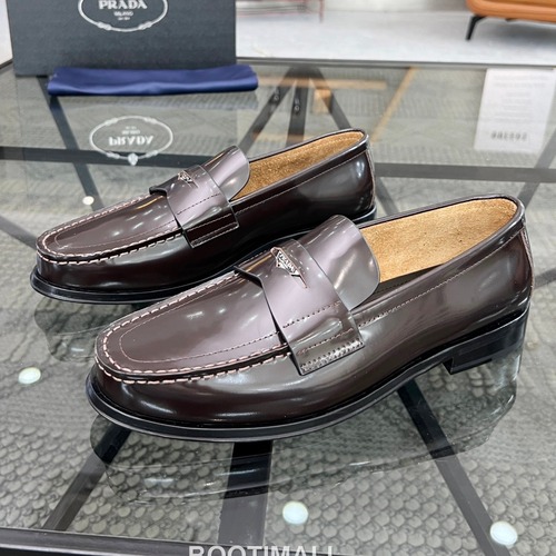 Prada Italian Calfskin Derby Calfskin Leather Dress Shoes 이탈리안 송아지가죽 더비 송아지가죽 드레스 슈즈