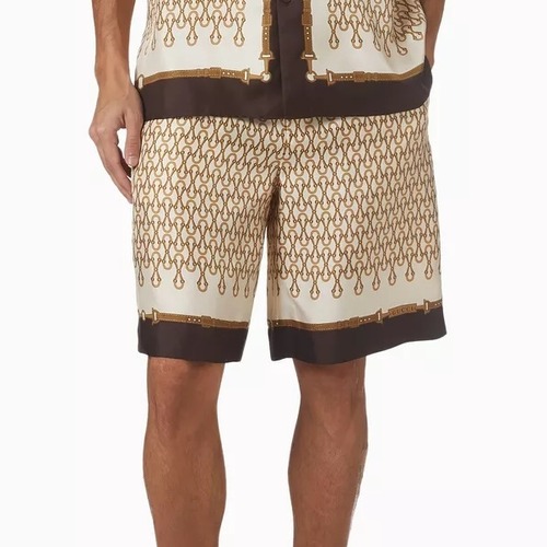 Gucci Equestrian Bit Print Shorts Polyamide Brown 구찌 마구 비트 프린트 쇼츠 폴리아미드 브라운
