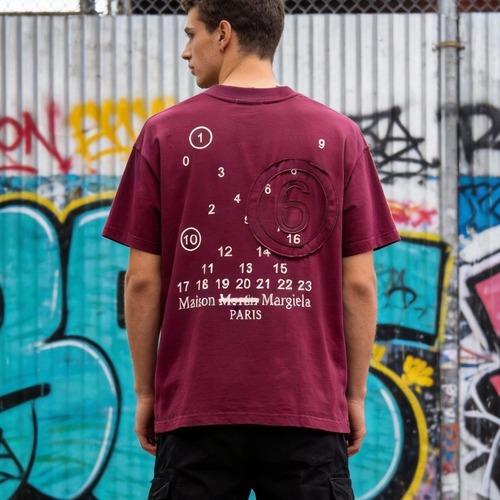 Maison Margiela Number Logo Patch Tee Black T-Shirt 메종 마르지엘라 넘버 로고 패치 티 블랙 반팔 티셔츠
