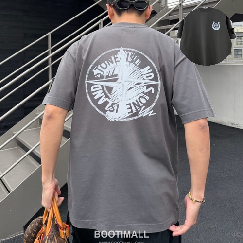 Stone Island 260g Crewneck Tee Black T-shirt 스톤아일랜드 260g 크루넥 티 블랙 티셔츠