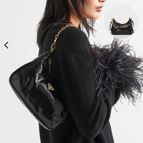 Prada Oiled Leather Hobo Bag 1BC204B 프라다 오일드 카우하이드 호보백 23cm