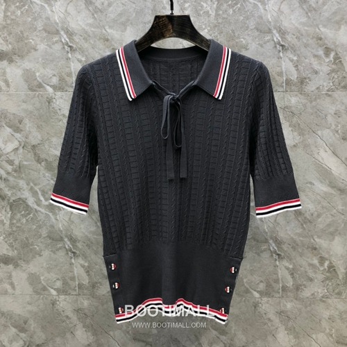 Thom Browne Bow Knit Short Sleeve White Knitwear 톰브라운 보우 니트 반소매 화이트