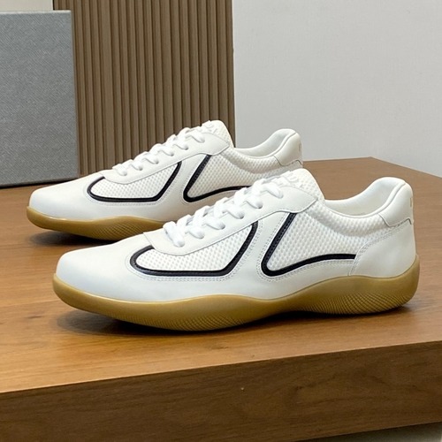 Prada Geometric Panel Runner Calfskin 프라다 지오메트릭 패널 러너 송아지가죽 메쉬 스니커즈