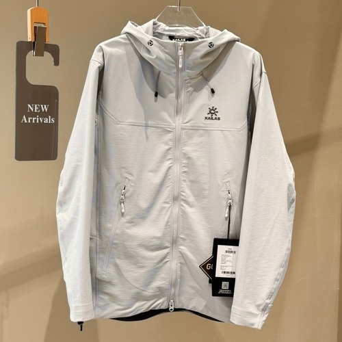 Kailas M8-X Hooded Softshell Nylon Polyester Spandex Light Cloud Gray Windbreaker 카일라스 M8-X 후드 소프트쉘 나일론 폴리에스터 스판덱스 라이트 클라우드 그레이 바람막이