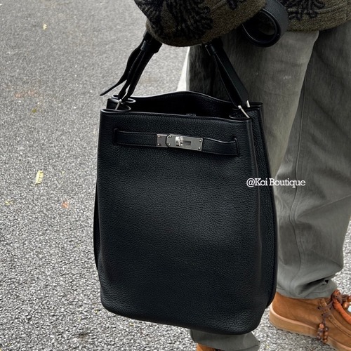 Hermes So Kelly 22 Togo Leather Black Top Handle Bag 에르메스 소 켈리 22 토고 레더 블랙 탑핸들백 22cm