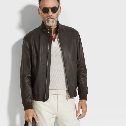 Zegna 2026 S/S Lambskin Jacket Black 제냐 2026 S/S 램스킨 재킷 블랙