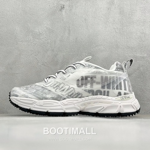 Off-White Arrow 3D-Printed Runner Mixed Materials White Sneakers 디센트 다운 애로우 3D 프린트 러너 혼합 소재 화이트 스니커즈