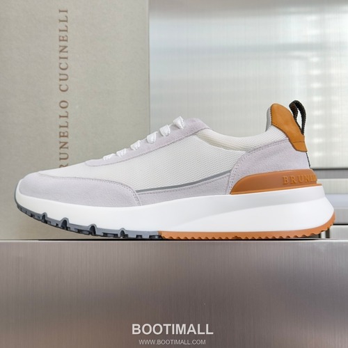 Brunello Cucinelli Cotton Knit Calfskin Platform Lambskin Rubber Black Sneakers 브루넬로 쿠치넬리 코튼 니트 카프스킨 플랫폼 램스킨 러버 블랙 스니커즈