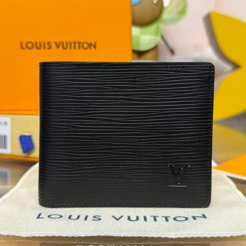 Louis Vuitton Multiple Damier Graphite Coated Canvas Black Bifold Wallet 루이비통 멀티플 다미에 그라파이트 M64002 코팅 캔버스 블랙 반지갑 11.5cm