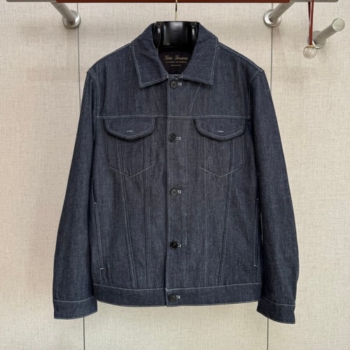 Loro Piana Cashmere-Blend Denim Set Cotton Cashmere Blend Blue Jacket 로로피아나 캐시미어 블렌드 데님 세트 코튼 블루 자켓