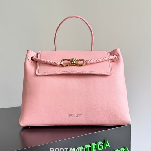Bottega Veneta Ciao Intrecciato Knot Smooth Calfskin Top Handle Bag 보테가 베네타 차오 인트레치아토 노트 스무스 카프스킨 탑핸들백 34cm