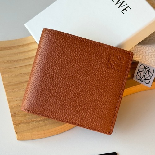 Loewe Puzzle Geometric Grained Cowhide Leather Bi-Fold Wallet 로에베 퍼즐 지오메트릭 L1147 그레인드 소가죽 반지갑 11cm