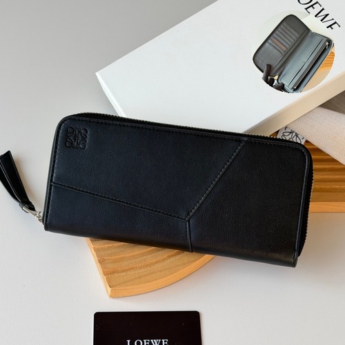 Loewe Puzzle Zip Wallet Calfskin Contrast Long 로에베 퍼즐 지퍼 지갑 L1130 카프스킨 콘트라스트 장지갑 19cm