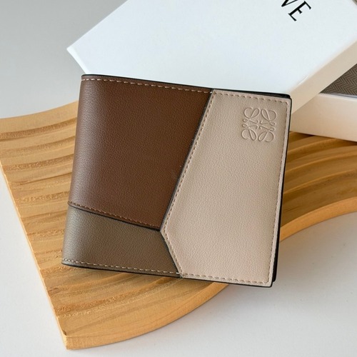 Loewe Puzzle Geometric Smooth Calfskin Bifold Wallet 로에베 퍼즐 지오메트릭 L1131 스무스 카프스킨 반지갑 11cm