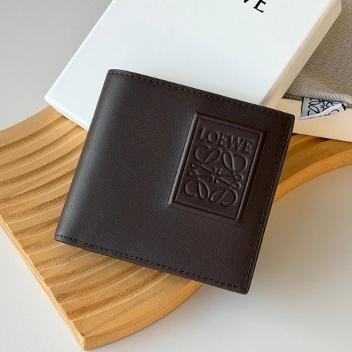 Loewe Puzzle Geometric Embossed Smooth Calfskin Black Bifold Wallet 로에베 퍼즐 지오메트릭 L1139 엠보 스무스 카프스킨 블랙 반지갑 11cm