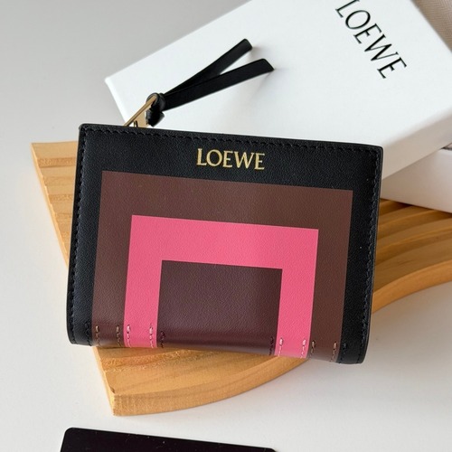 Loewe Bicolor Bifold Calfskin Wallet 로에베 L1143 바이컬러 반지갑 카프스킨 12cm