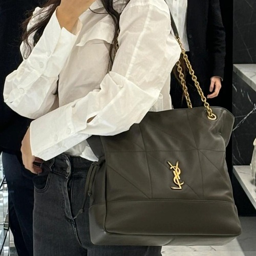 Saint Laurent Jamie 4.3 Pochon Large Lambskin Green Shoulder Bag 생로랑 제이미 4.3 포숑 라지 80982416801080 램스킨 그린 숄더백 34cm