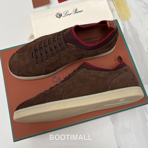 Loro Piana Soho Walk Trainer Calfskin Kummel Low-Top 로로피아나 소호 워크 트레이너 송아지가죽 쿠멜 로우탑 스니커즈