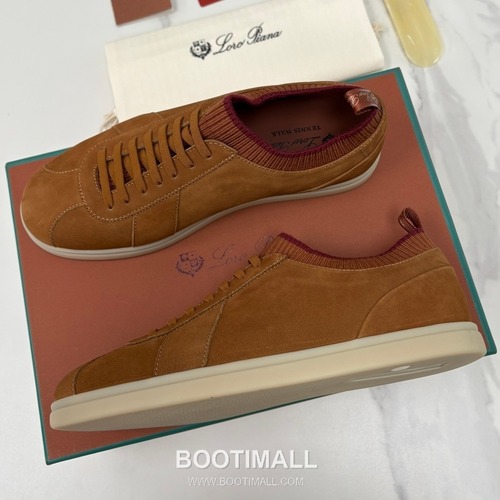 Loro Piana Soho Walk Trainer Calfskin Kummel Low-Top 로로피아나 소호 워크 트레이너 송아지가죽 쿠멜 로우탑 스니커즈