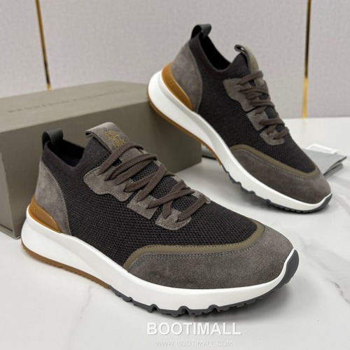Brunello Cucinelli Melange Knit Suede Low-Top Multicolor Sneakers 브루넬로 쿠치넬리 멜란지 니트 스웨이드 로우탑 멀티컬러 스니커즈