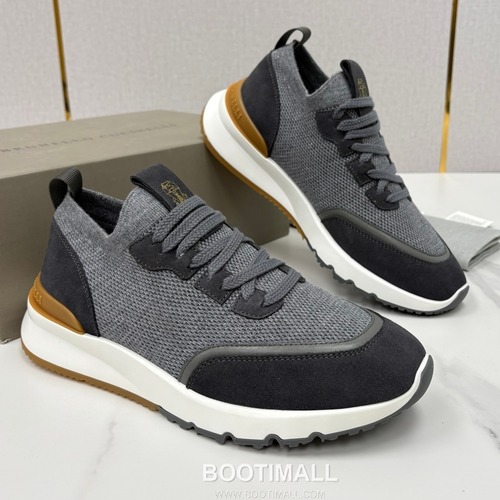 Brunello Cucinelli Melange Knit Suede Low-Top Multicolor Sneakers 브루넬로 쿠치넬리 멜란지 니트 스웨이드 로우탑 멀티컬러 스니커즈