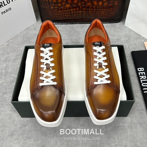 Berluti Stellar Diamond-Cut Calfskin Black Sneakers 벨루티 스텔라 다이아몬드 컷 송아지가죽 블랙 스니커즈