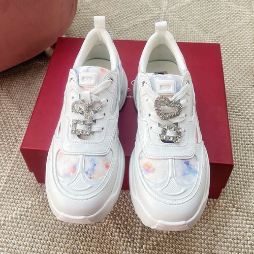 Roger Vivier Run Crystal Mesh Lambskin Sneakers 로저 비비에 크리스털 버클 메쉬 양가죽 스니커즈 굽높이7cm
