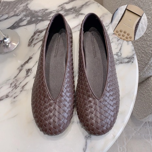 Bottega Veneta Intrecciato Lace-Trim Ballet Woven Leather Multicolor Flat 보테가 베네타 인트레치아토 레이스 트림 발레 우븐 레더 멀티컬러 플랫