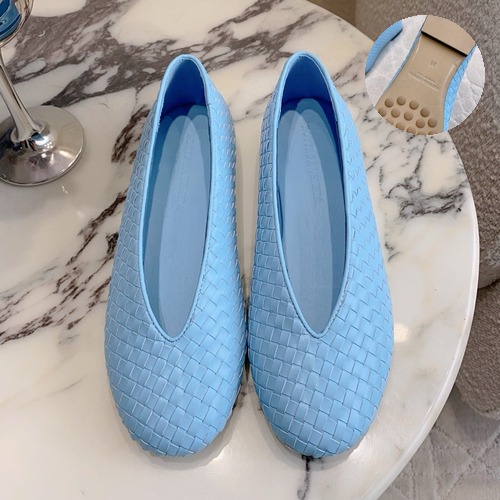 Bottega Veneta Intrecciato Lace-Trim Ballet Woven Leather Multicolor Flat 보테가 베네타 인트레치아토 레이스 트림 발레 우븐 레더 멀티컬러 플랫