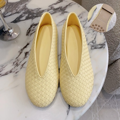 Bottega Veneta Intrecciato Lace-Trim Ballet Woven Leather Multicolor Flat 보테가 베네타 인트레치아토 레이스 트림 발레 우븐 레더 멀티컬러 플랫