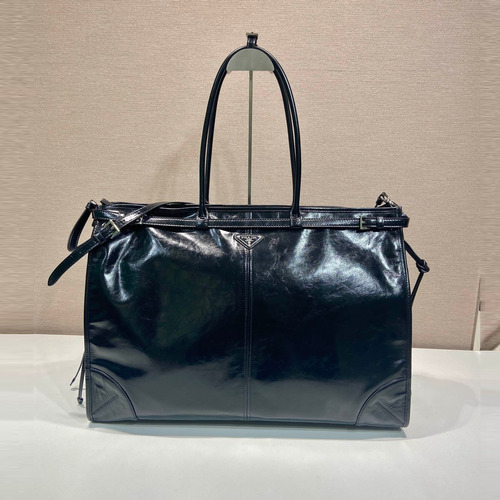 Prada LusSolf Oiled Waxed Leather Top Handle Bag 프라다 루스솔프 2VG128 오일드 왁스 레더 탑핸들백 50cm