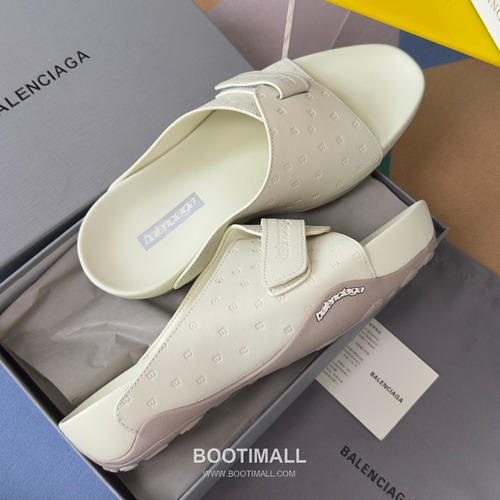 Balenciaga Monday Ultra Retro 3B Leather Textile Black Slides 발렌시아가 먼데이 울트라 레트로 3B 가죽 텍스타일 블랙 슬라이드