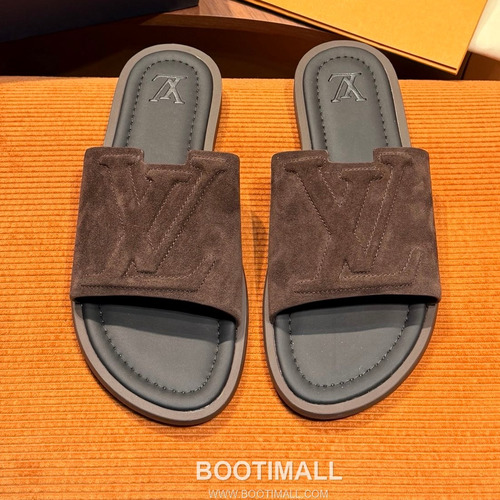 Louis Vuitton Oasis Monogram 5D Logo Calfskin Blue Slides 루이비통 오아시스 모노그램 5D 로고 송아지가죽 블루 슬라이드