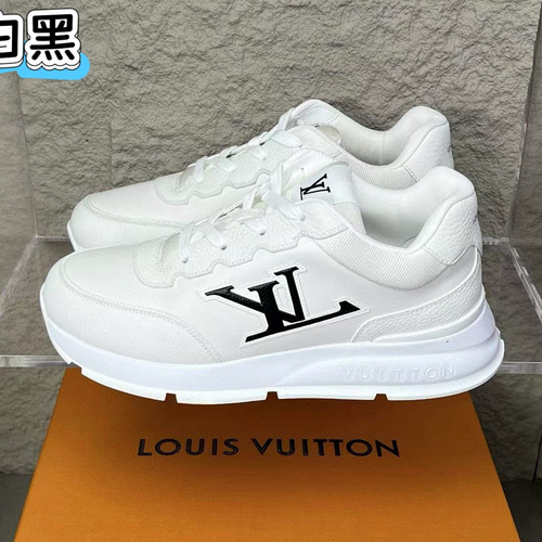 Louis Vuitton Classic LV Letter Platform Smooth Cowhide Black Sneakers 루이비통 클래식 LV 레터링 플랫폼 스무스 소가죽 블랙 스니커즈
