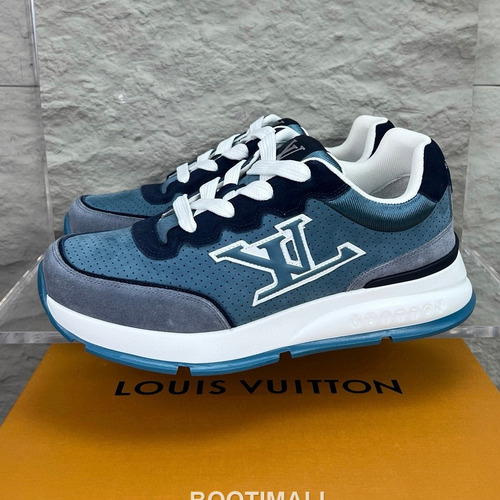 Louis Vuitton Classic LV Letter Platform Smooth Cowhide Black Sneakers 루이비통 클래식 LV 레터링 플랫폼 스무스 소가죽 블랙 스니커즈