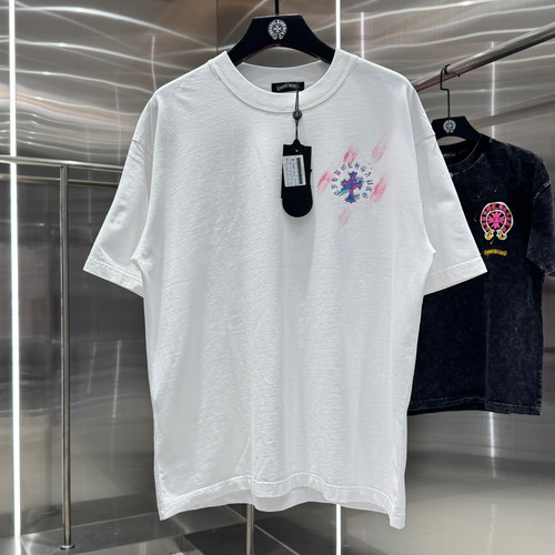 Chrome Hearts Water-Print Washed Tee Cotton Black T-Shirt 크롬하츠 워터 프린트 워싱 티 코튼 블랙 티셔츠