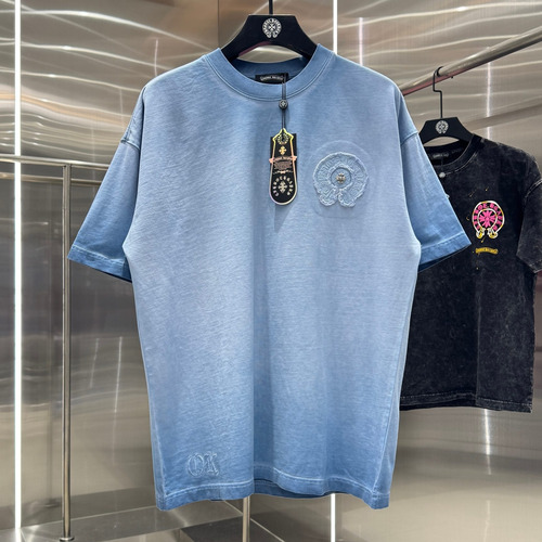 Chrome Hearts Washed Fringe Embroidery Tee Black T-shirt 크롬하츠 워싱 프린지 자수 티 블랙 티셔츠