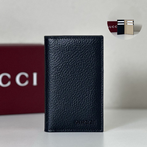 Gucci Zip Card Case Leather Navy Holder 구찌 지퍼 카드 케이스 가죽 네이비 12cm