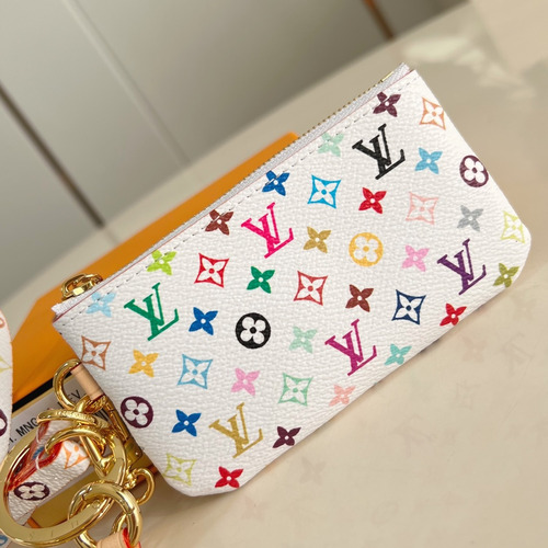 Louis Vuitton Monogram Rainbow Phone Case Coated Canvas Zip Wallet 루이비통 모노그램 레인보우 폰 케이스 코팅 캔버스 지퍼 지갑 12cm