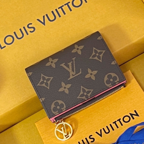 Louis Vuitton Lisa Monogram Canvas Pink Zip Wallet 루이비통 리사 모노그램 M25692 캔버스 핑크 지퍼 지갑 11.5cm