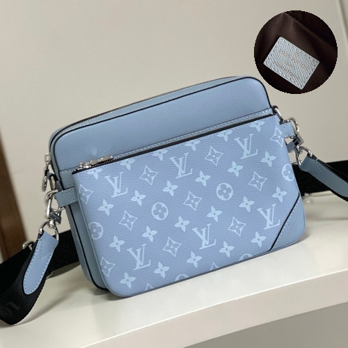 Louis Vuitton Trio Monogram Taiga Coated Canvas Zip Wallet 루이비통 트리오 모노그램 타이가 M14069 코팅 캔버스 지퍼지갑 25cm
