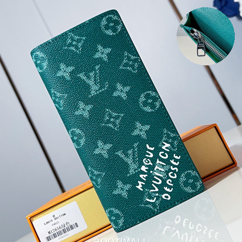 Louis Vuitton Brazza Monogram Heritage Coated Canvas Green Long Wallet 루이비통 브라짜 모노그램 헤리티지 M12656 코팅 캔버스 그린 장지갑 19cm