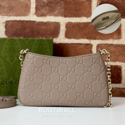 Gucci Pink Grain Leather Clutch Bag 815278 구찌 핑크 그레인 레더 클러치백 20cm