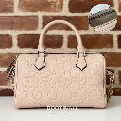 Gucci Pink Grain Leather Top Handle Shoulder Bag 815255 구찌 핑크 그레인 레더 탑핸들 숄더백 25.5cm